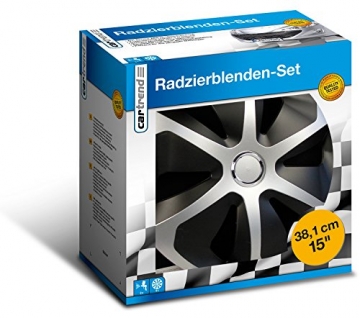 Radzierblenden Set Rocco silber schwarz - 